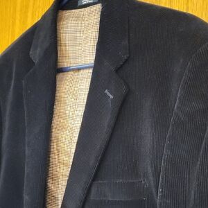 Men's Navy Blue Corduroy Blazer